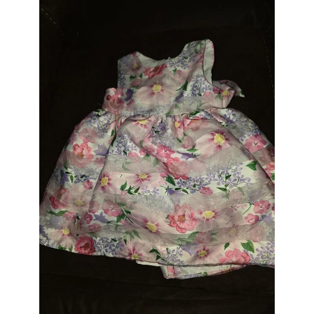 Purple rose spring floral Easter dress size 18‎ months